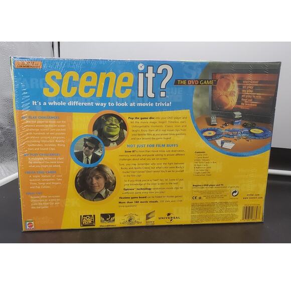 Scene It the DVD Game Premiere Movie Edition Original 2003 **FACTORY SEALED** - Picture 2 of 4